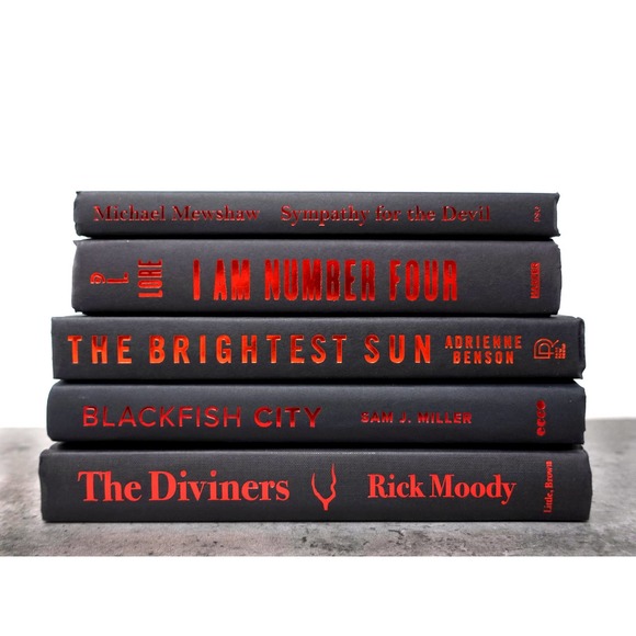 Goth decor, black & red decorative books for home decor, staging and props - Picture 1 of 9